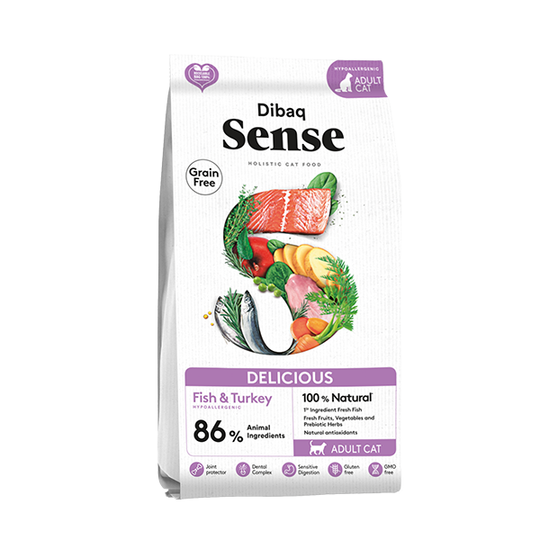 Dibaq Sense - Delicious Pescado y pavo (Pienso para gatos)