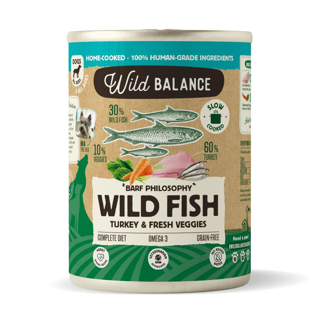 Wild Balance - Lata de Pescado y Pavo con verduras frescas