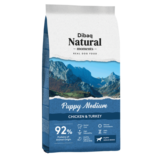 Dibaq Natural Moments - Puppy Medium (Pienso para perros)