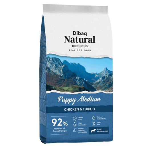 Dibaq Natural Moments - Puppy Medium (Pienso para perros)